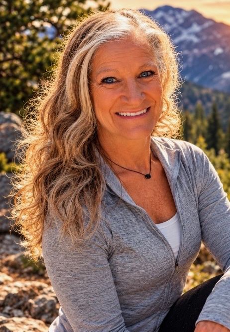 Yvonne Harris smiling outdoors with mountains behind her